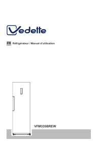 Mode d’emploi Vedette VFM335BREW Réfrigérateur combiné