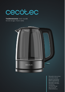 Kullanım kılavuzu Cecotec ThermoSense 340 Clear Çaydanlık