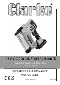 Handleiding Clarke CON SN18LiC Spijkerpistool