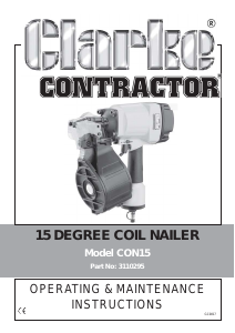 Manual Clarke CON 15 Nail Gun