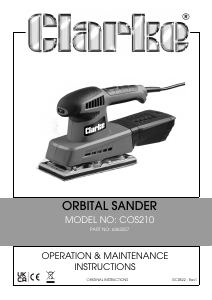 Handleiding Clarke COS 210 Vlakschuurmachine