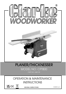 Manual Clarke CPT 800 Planer