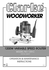 Manual Clarke CR 1C Plunge Router