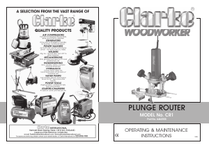 Manual Clarke CR 1 Plunge Router