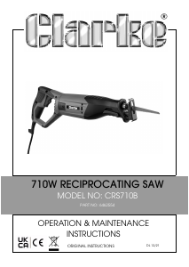 Handleiding Clarke CRS 710B Reciprozaag