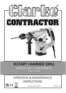 Manual Clarke CON 1500RDV Rotary Hammer