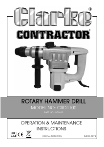 Manual Clarke CRD 1100 Rotary Hammer