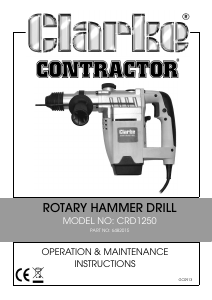 Manual Clarke CRD 1250 Rotary Hammer