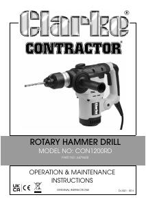 Manual Clarke CON 1200RHD Rotary Hammer
