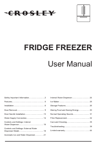 Manual de uso Crosley ZFEH2848AF Frigorífico combinado