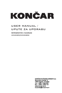 Priručnik Končar HC55253NFIH Frižider – zamrzivač
