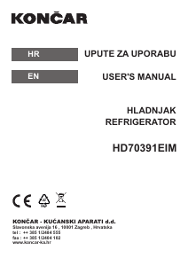 Manual Končar HD70391EIM Fridge-Freezer