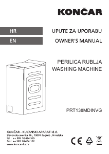 Priručnik Končar PRT138MDINVG Stroj za pranje rublja