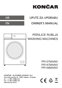 Priručnik Končar PR148MAINV Stroj za pranje rublja