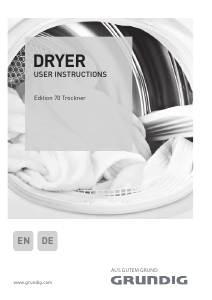 Manual Grundig Edition 70 Dryer