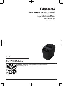 Handleiding Panasonic SD-PN100KXC Broodbakmachine