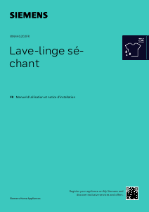 Mode d’emploi Siemens WN44G202FR Lave-linge séchant