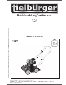 Bedienungsanleitung Tielbürger TV610 Vertikutierer