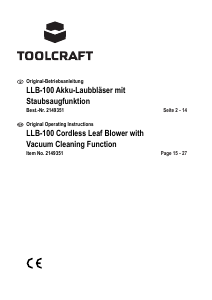 Handleiding Toolcraft LLB-100 Bladblazer