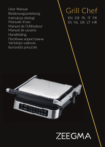 Manuale Zeegma Grill Chef Grill a contatto
