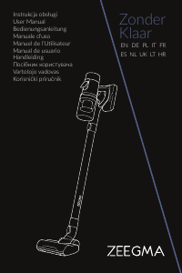 Manual de uso Zeegma Zonder Klaar Aspirador