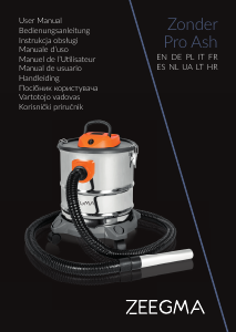 Manual de uso Zeegma Zonder Pro Ash Aspirador