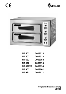 Handleiding Bartscher NT 621 Pizza Oven