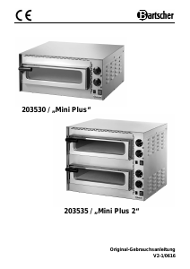Handleiding Bartscher 203535 Mini Plus 2 Pizza Oven