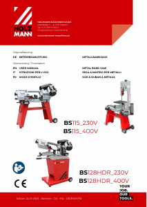 Mode d’emploi Holzmann BS115_400V Scie à ruban