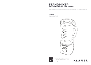 Mode d’emploi Klamer 1400 Blender