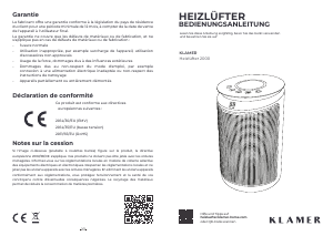 Mode d’emploi Klamer 2000 Chauffage