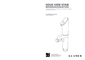 Mode d’emploi Klamer 63699 Circulateur sous-vide