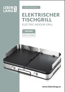 Bedienungsanleitung Lebenlang LBL8586 Tischgrill