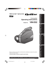 Handleiding Quasar VM-D52 Camcorder