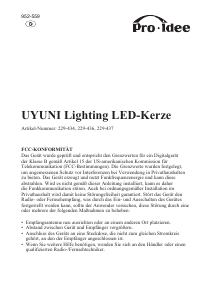 Mode d’emploi Uyuni 229-437 Bougie LED