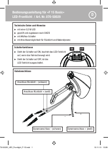 Bedienungsanleitung Fuxon F 15 Fahrradlampe