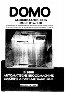 Handleiding Domo B1000 Broodbakmachine