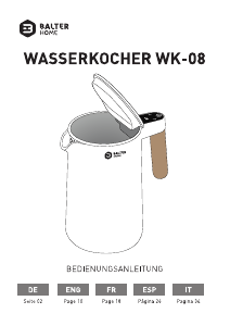 Bedienungsanleitung Balter WK-08 Wasserkocher