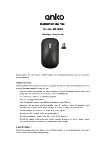 Handleiding Anko 43040384 Muis