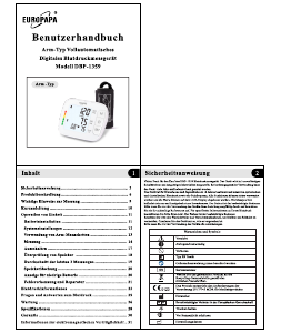 Bedienungsanleitung Europapa DBP-1359 Blutdruckmessgerät