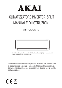 Manuale Akai MISTRAL 12K-TL Condizionatore d’aria