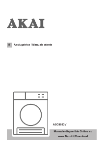 Manuale Akai ASC8033V Asciugatrice