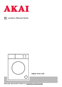 Manuale Akai AQUA1014VAV Lavatrice