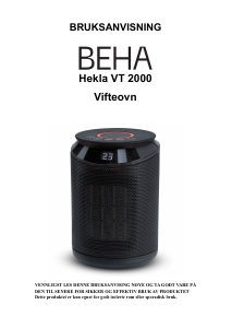 Bruksanvisning Beha Hekla VT 2000 Varmeapparat