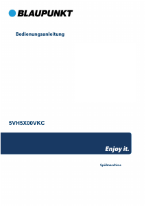 Bedienungsanleitung Blaupunkt 5VH 5X00VKC Geschirrspüler