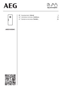 Rokasgrāmata AEG ABE818E6NC Saldētava