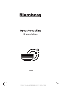 Brugsanvisning Blomberg GUN 39S30 WAD3 Opvaskemaskine