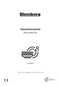 Brugsanvisning Blomberg GVS 28S25 Opvaskemaskine