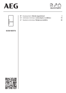 Rokasgrāmata AEG SCE618E5TS Ledusskapis ar saldētavu