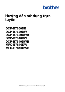 Hướng dẫn sử dụng Brother MFC-B7810DW(B) Máy in đa chức năng